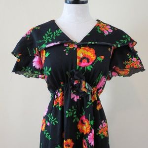 Vintage Floral Maxi Dress